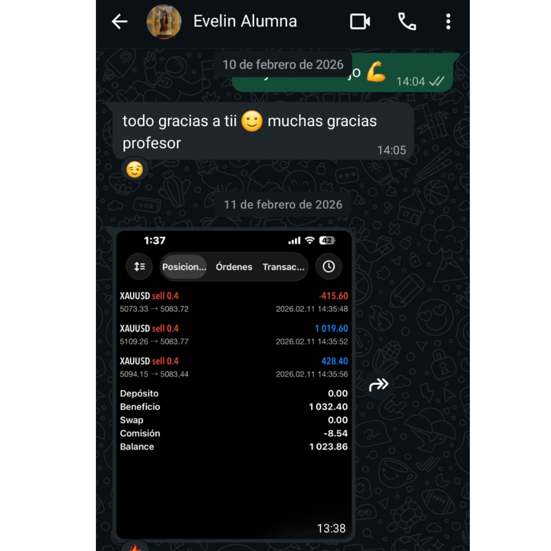 Resultado alumna Evelyn